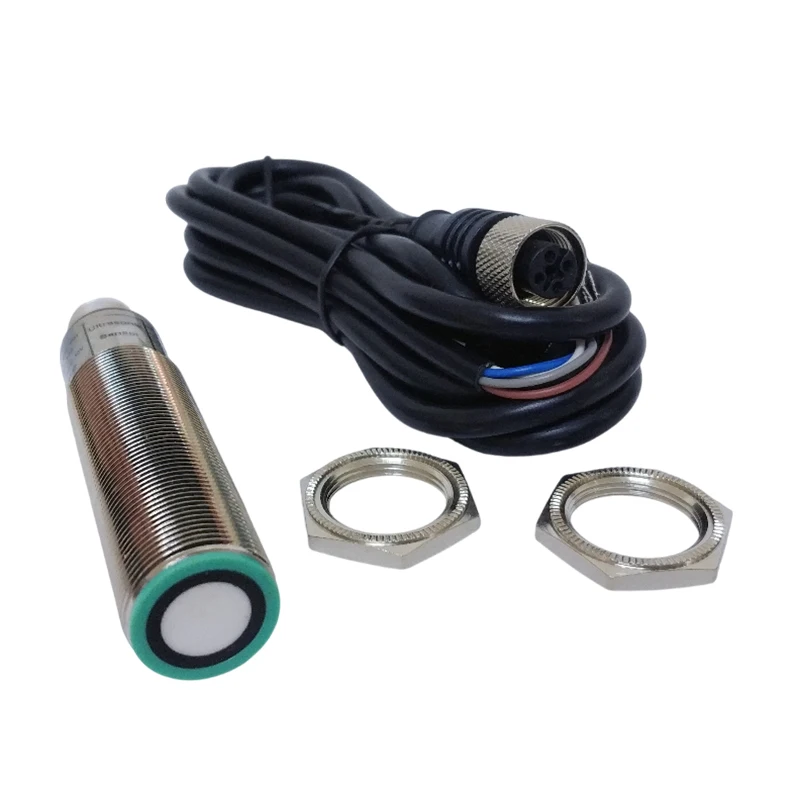 Trumsense M18 Ultrasound Transducer 50mm To 1000mm Range Adjustable 15 To 30V Working Voltage  0 To 10V Signal Output