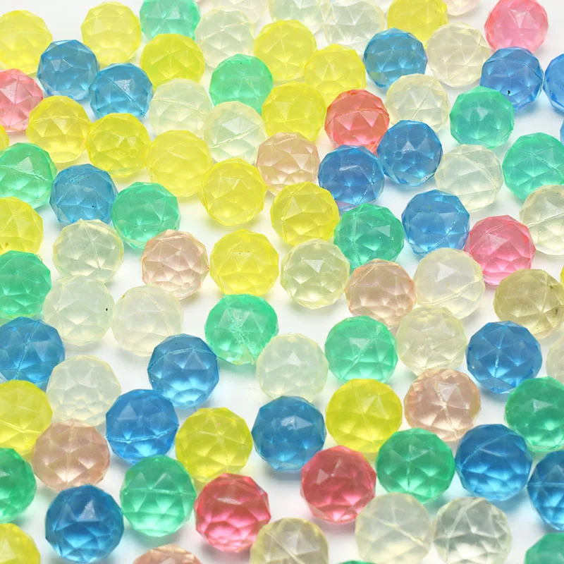 10Pcs Plastic Diamond Bouncy Balls Decompression Toys Boys Girls Birthday Party Favor Giveaway baby Shower Gifts Pinata Fillers