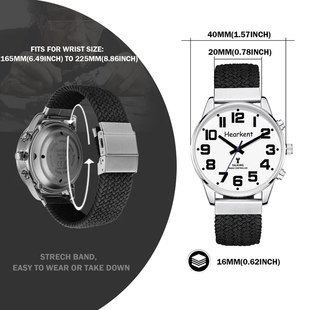 【大値下げ】HEARINGMARATHON+ENGLISHJOURNAL2012 Hearkent English Talking Watch for Blind Men Visually