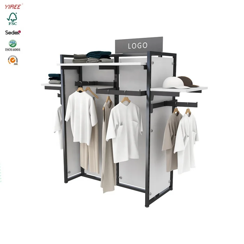 ชั้น rak etalase Toko สั่งทำได้สำหรับห้องลองเสื้อผ้าเสื้อผ้าบูติก