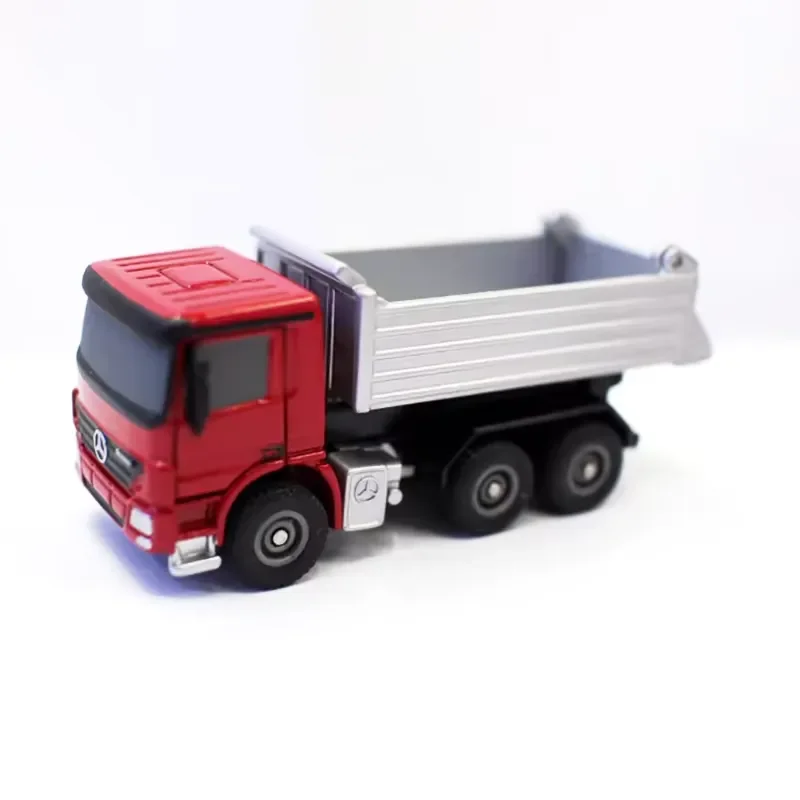 for Diecast 1:128 Alloy Dump Truck Keychain Realistic Simulation Model Pendant Collectible Static Display Toy Gift