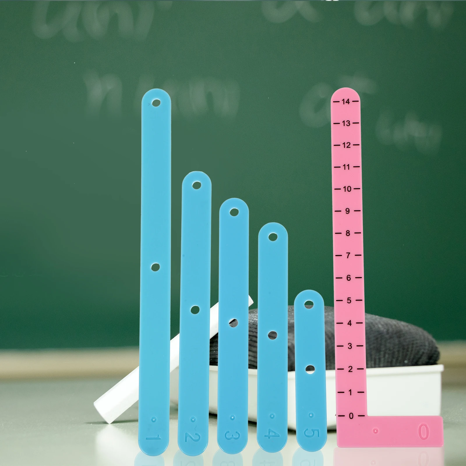 

1 set 1 Set Splicing Bars Plastic Math Teaching Aids Triangle Demonstrator Educational For Kids Geometry