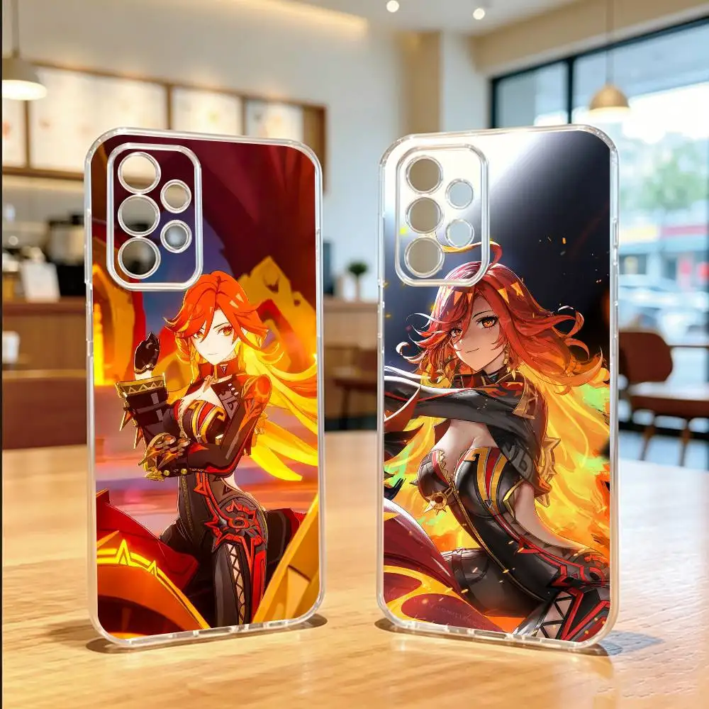 M-Mavuika G-Genshin I-Impact  Phone Case Transparent Silicone Soft For Samsung S25,S24,S21,S22,S23,S30,Ultra,S20,Plus,Fe