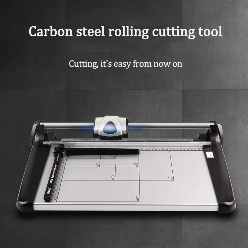 Precision Paper and Photo Cutter (Model 3051) – Carbon Steel Blade; Suitable for ID Photos, Leather, and Work Passes.