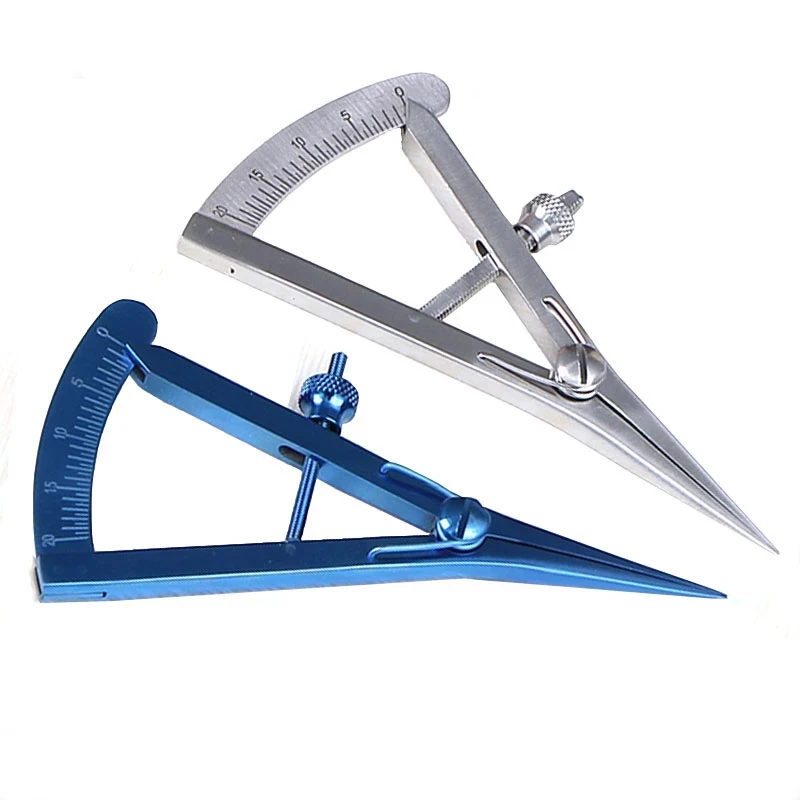 1pc Stainless Steel/ Titanium Alloy Screw adjustment styles Caliper 20mm Straight Ophthalmic Eye Instrument Tool Eyelid Caliper