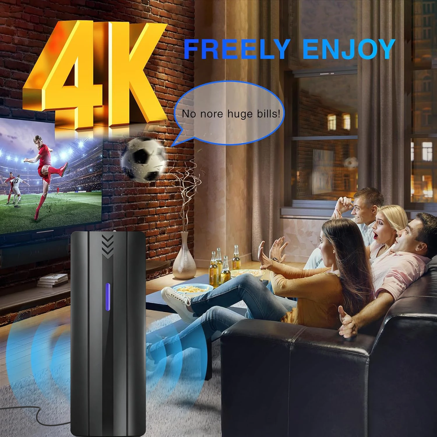 Outdoor TV Antenna  Free Channel 6000miles Long Range Signal Amplifier 4K 1080P Free HDTV Anetenna for ATSC/DVB-T/DMB-T/ISDB-T
