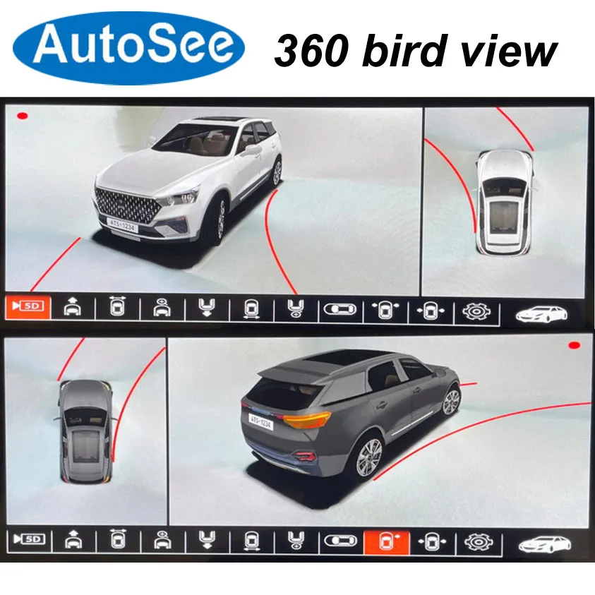 suit original OEM monitor 2023 for FAW Besturn T77 car 360 degree camera 3D bird eye Panoramic view Front rear Surround reverse