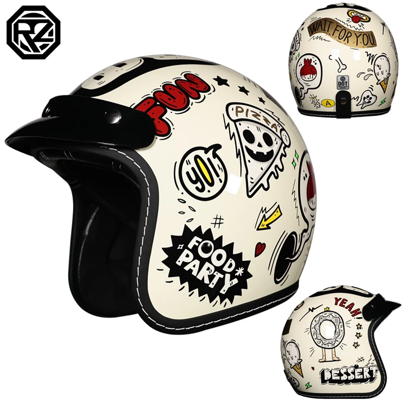 dot motorcycle helmets canada WCL Lightest and Smallest Beanie Half Helmet Glossy Black Finish with Lady Lotus Flower on the Sides Open Face Helmet Daytona Helmets