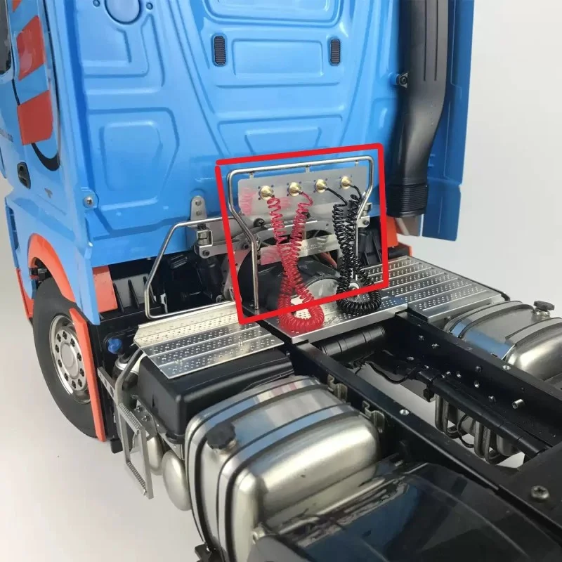 RC 1/14 Drag Mud Upgrade Metal Gas Pipe Rack for Tamiya Hydraulic Excavator Loader Dump Truck for VOLVO Trailer Tipper DIY Parts