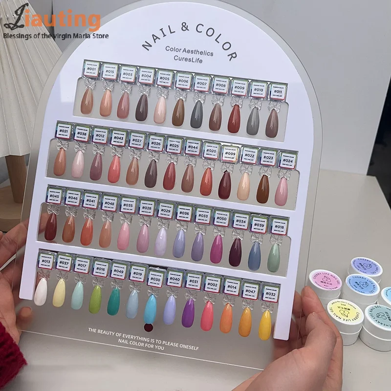 แผ่นสีอะคริลิคสำหรับทำเล็บ 24 สี พรีเมียม พร้อมแม่เหล็ก แผ่นโชว์สีเล็บ พร้อมสติกเกอร์ตัวเลข สำหรับร้านทำเล็บ