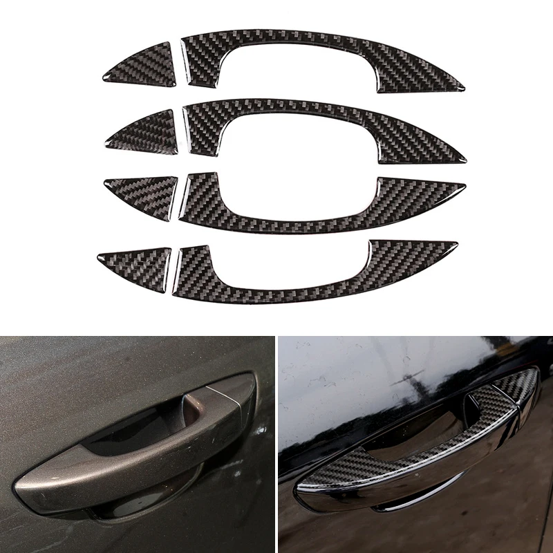 

For VW Touareg 2011 2012 2013 2014 2015 2016 2017 2018 Car-Styling Carbon Fiber Exterior Door Handle Sticker Cover Trim