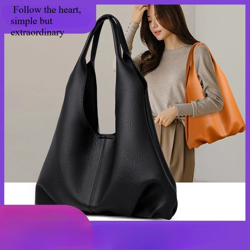 

Повседневная сумка подмышки в стиле ретро, новинка 2025, корейская нишевая сумка на плечо, большая вместительная пригородная высококачественная сумка для матери и сына