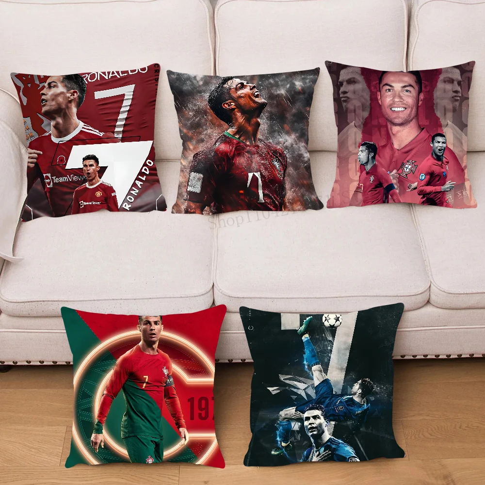 C-Cristiano R-Ronaldo CR7 Pillow Case Square Pillow Bedroom Sofa Leisure Comfort Cushion Car Living Room Home Decoration