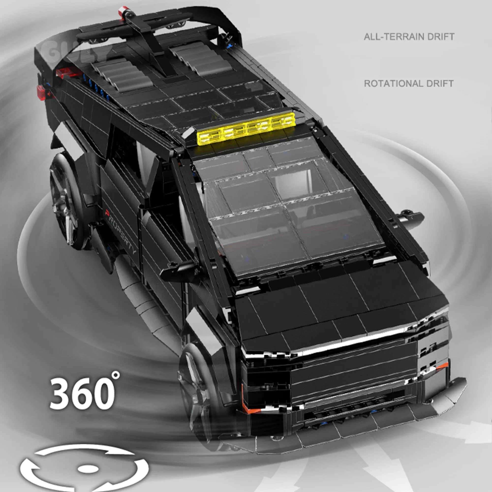 

1572 шт. RC Power Cyberpunk гальванический внедорожник пикап строительные блоки 10634 технический городской автомобиль кирпичи игрушка для взрослых подарки