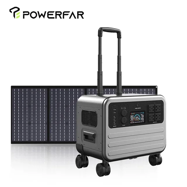 

POWERFAR Rechargeable Solar Generator With Panel MPPT AC DC 110V 220V Input 2000w 2200w For Home Backup