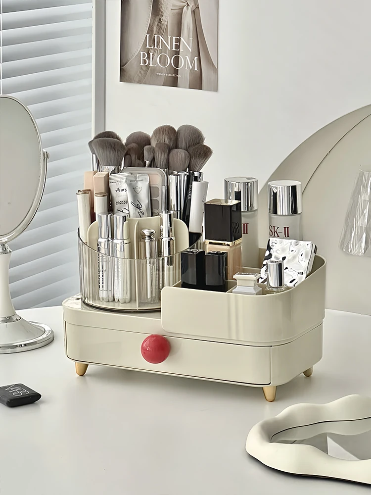  Desktop Makeup Organizer Box Perfume Lipstick Brush Compartment Drawer Style Storage Rack for Beauty Essentials