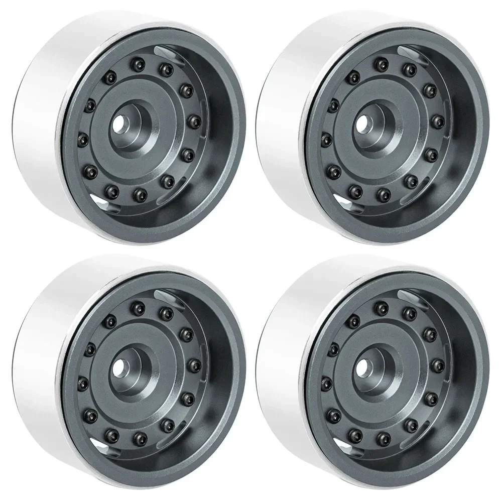 1.45‑Inch Vintage Aluminum Beadlock Wheel Set #LF0031 For 1/18 TRX‑4M 1/24 SCX24 FMS FCX24 RC Mini Crawler Upgrade Parts