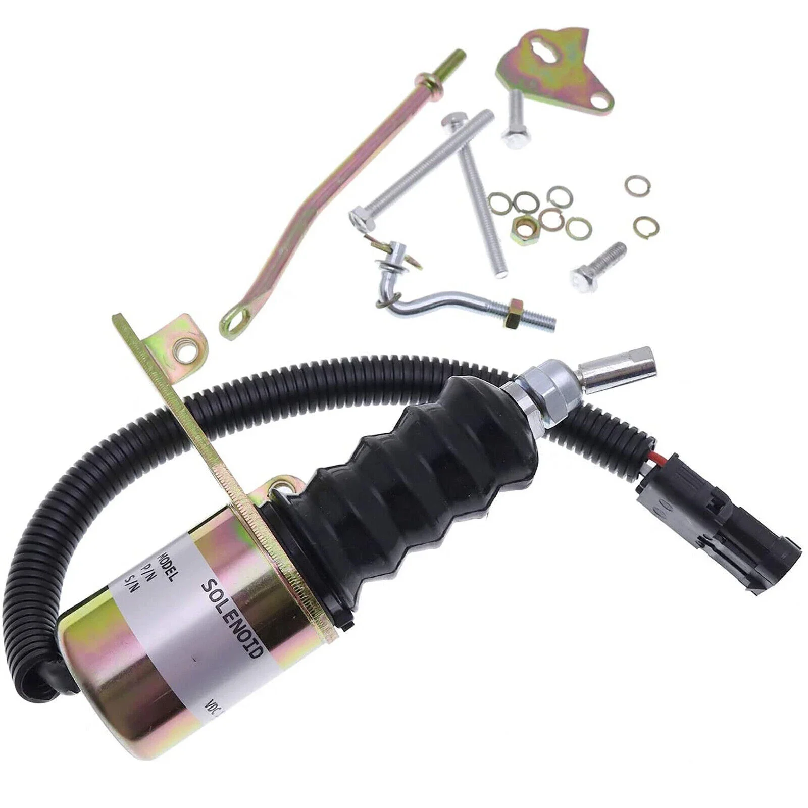 12V DC Fuel Shutoff Solenoid 3932017 SA-3742-12 For Deutz Bosch RSV Cummins 6BT／6CT Engine