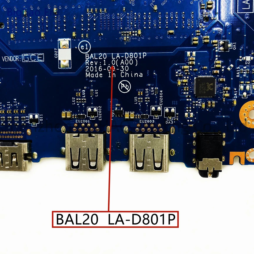 BAL20 LA-D801P For Dell Inspiron 15 5567 5767 Laptop Motherboard With i3 i5 i7-7500U CPU R7 M440 2GB-GPU CN-0KFWK9 0YV25P 0KFWK9