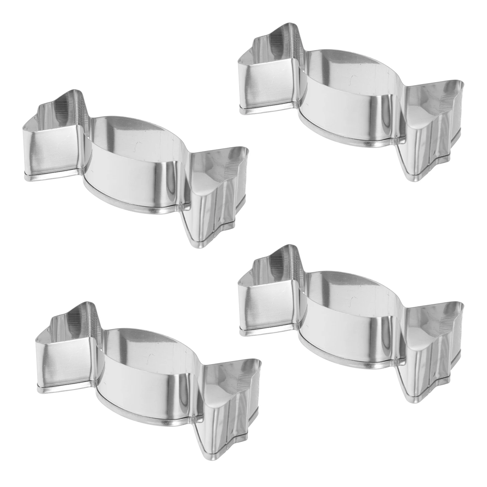 

4Pcs Stainless Steel Cookie Cutters Non-Stick DIY Baking Mold Cake Biscuit Fondant Chocolate Mold Kitchen Tool