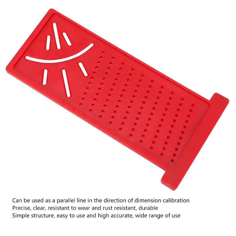 1pc Plastic Precision Woodworking Scribe Mark Line Gauge T-Type Cross-Out Ruler Carpenter Measurement Measuring Tool Angle Ruler