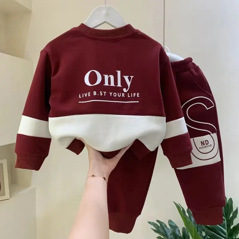 Kids Boys Autumn Suit New Fashionable Childrens Sports And Leisure Sweater Baby Spring and Autumn Fashion Childrens Clothing