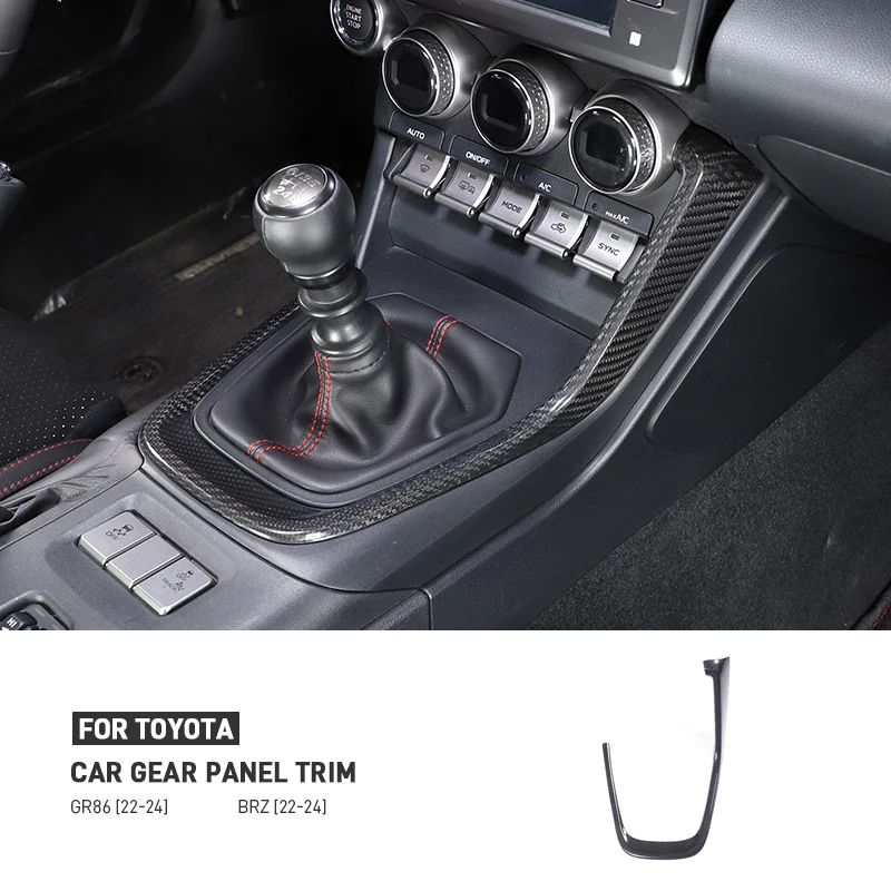 

Car Carbon Fiber Center Console Gear Shift Shifter Panel Frame Cover Trim Sticker For Subaru BRZ For Toyota GR86 2022 2023 2024