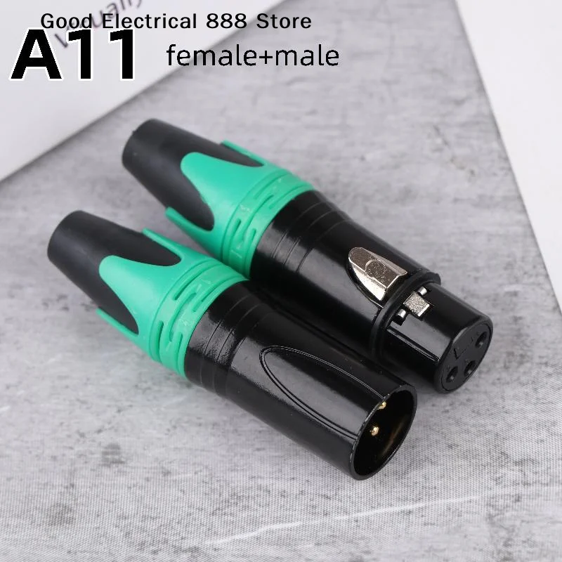 【GE】1/2Pcs Pin XLR Plug Jack Male / Female Microphone Connector MIC Adapter XLR Cable Terminal Audio Wire Connector