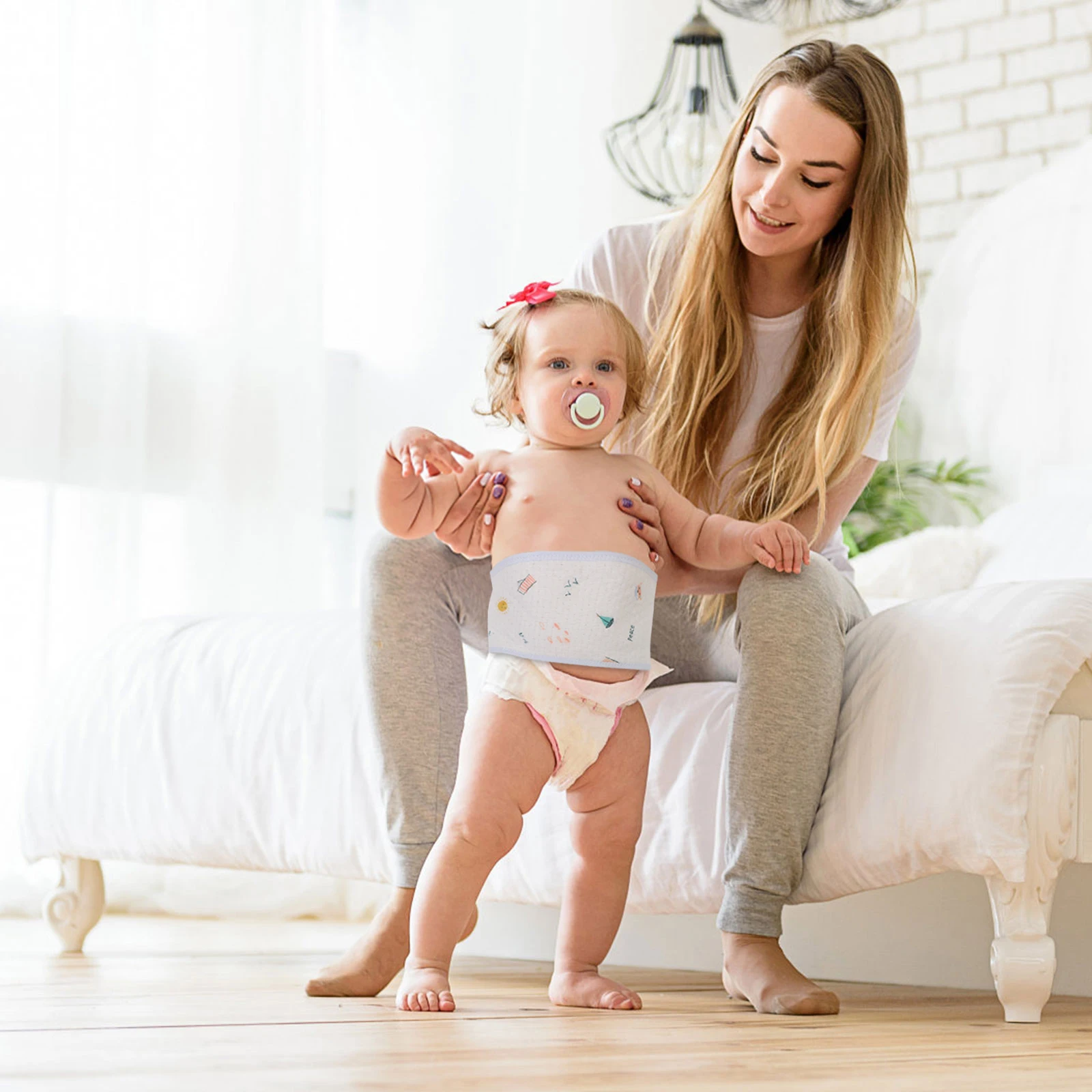 3 stuks pasgeboren baby pasgeboren buikband navelgordel ecologisch katoen zachte warme buikomslag bescherm slaap