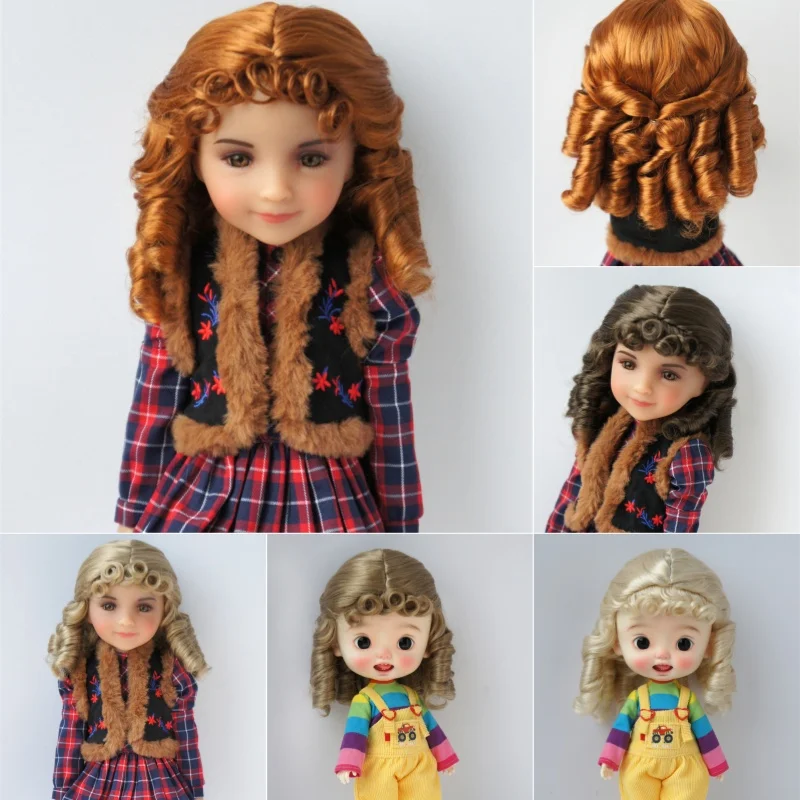JD380 1/6 1/4 1/3 YOSD MSD SD DOD Qbaby  Blythes Doll Accessories  Half tied Roman sausage curled princess  wigs