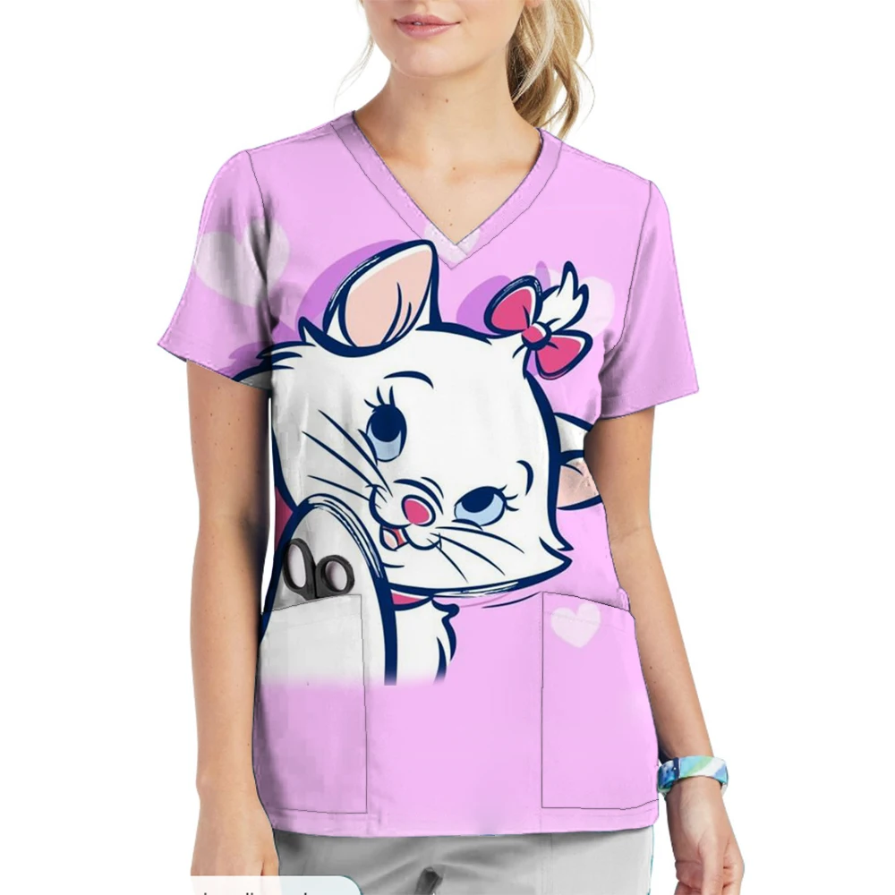 Haut de gIslande pour soins infirmiers à l'hôpital Disney, uniforme Mary Cat HT, générateurs de médecin de haute qualité, robe de clinique pédiatrique, accessoires hospitaliers