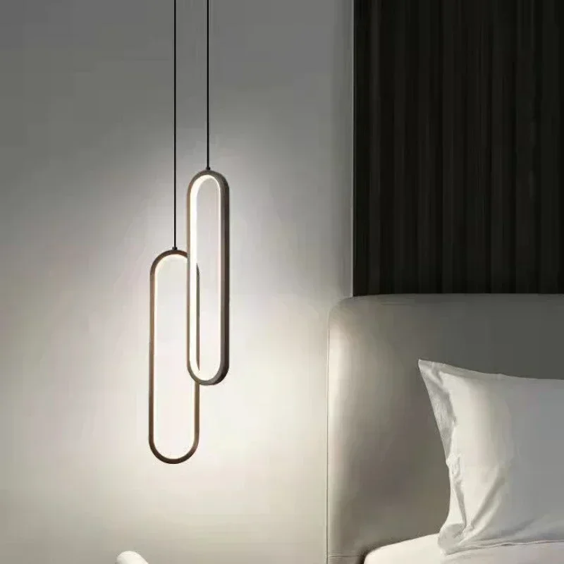 2026 Nordic Mode  Minimalist Long Line Chandelier LED for Internet Famous Living Room Bedroom Bedside Table Bar