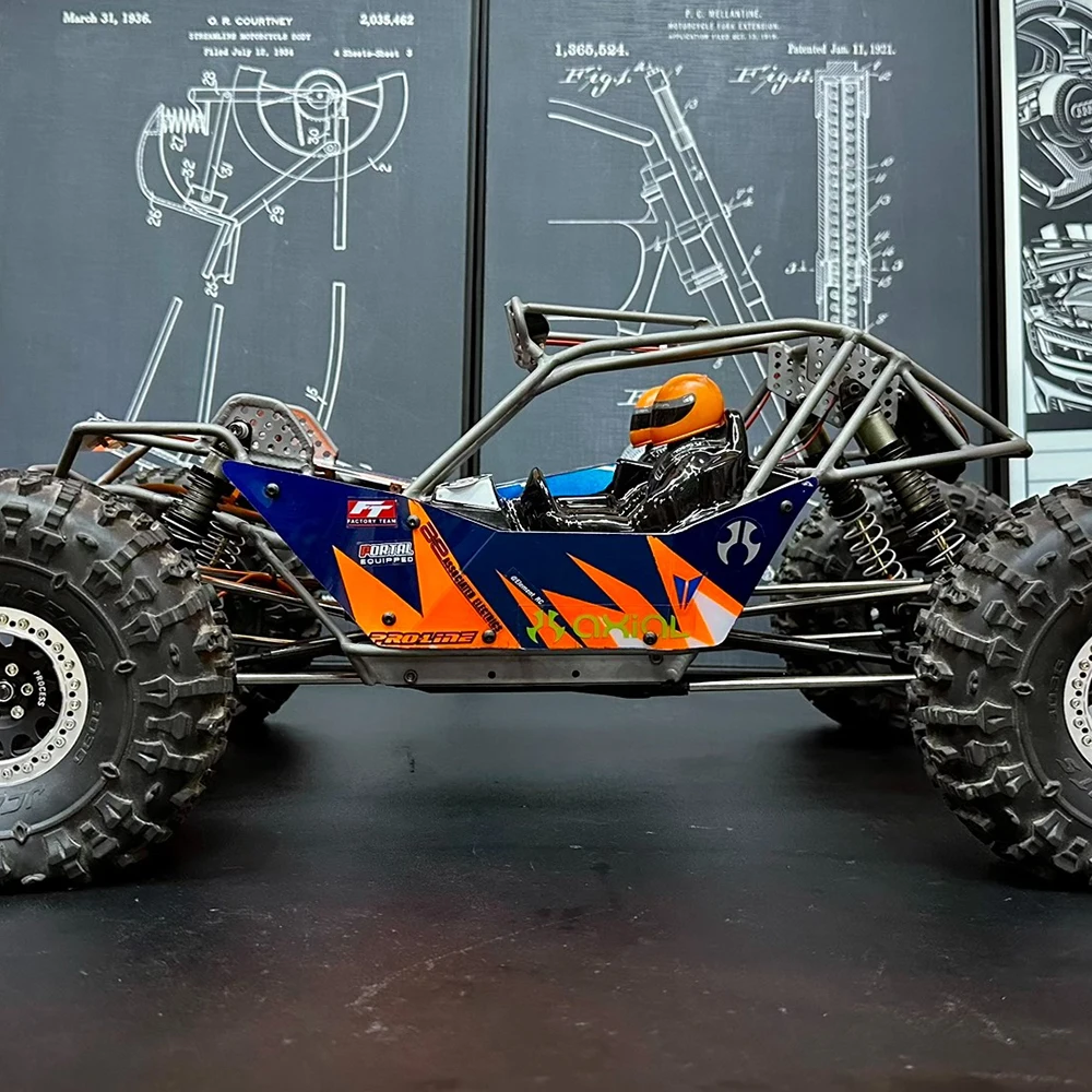 Jaula para cerdos Tc4 de aleación de titanio, marco de centro de gravedad bajo para coche trepador de control remoto AXIAL Wraith 1/10, piezas de placa Base RBX10 RR10 90018