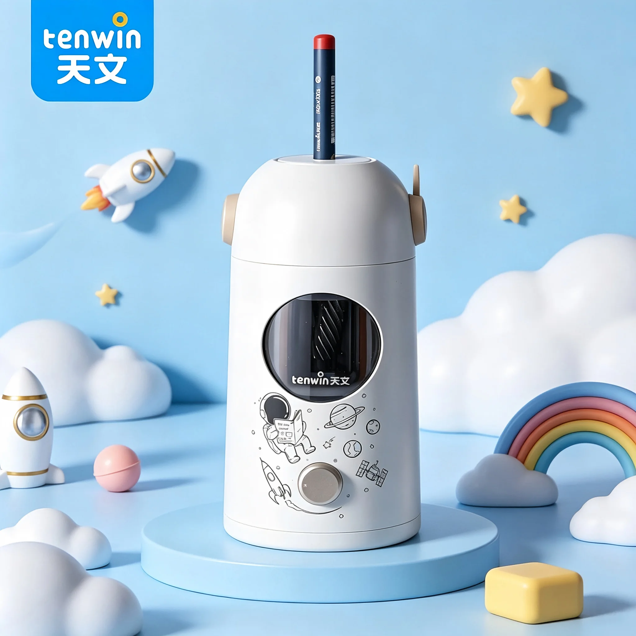 Electric Pencil Sharpener Usb - Tenwin Tam Otomatik Elektrikli Kalemtıraş, USB-C