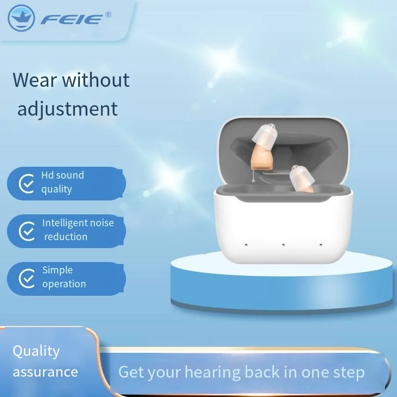 2024 Mini audífono Digital Rechargeable ITE hearing aids 16 canales, sordera, pérdida auditiva severa con cancelación de ruido