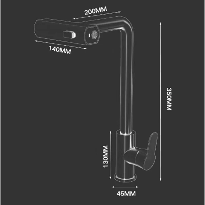 Puxe as torneiras de cozinha de rotação, Waterfall Stream Sprayer Head, Sink Mixer, quente e frio, único furo, Sink Wash Tap, 3 modos