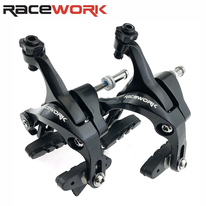 Dual Pivot Side Pull Aluminum Brake Calipers Front Rear Road Bike Racing Rim Brake With Brake Pads Outdoor Training Gear