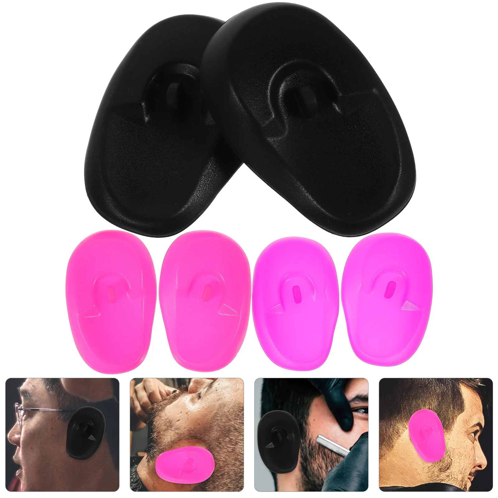 3 ペアのイヤーマフ ヘアドライヤー プロテクター 染料シリコン カバー 熱睡眠耳栓