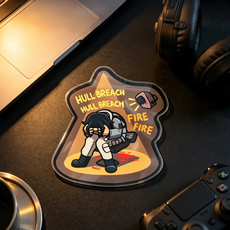 Iron Lung Simon In The Chair Sticker Cosplay Accessory,Funny Horror Game Decal For Laptop Water Bottle,Fan Collectible Gift