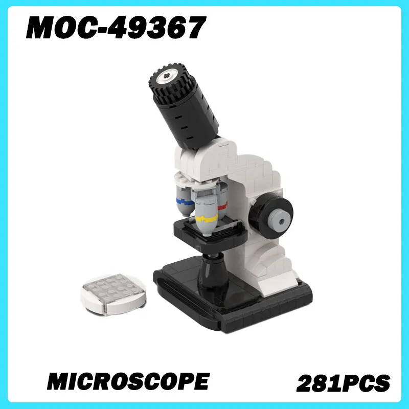 MOC-49367 Micro Architecture Series Microscope Building Blocks DIY Model Small Brick Education Puzzle Toys Xmas Gifts 281PCS