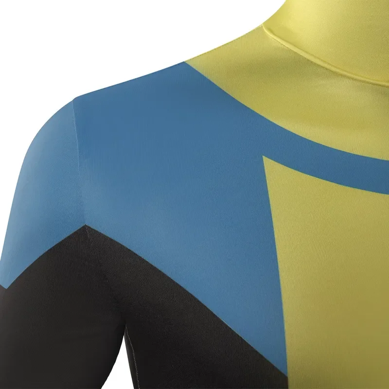 Mark Grayson Cosplay Jumpsuits Costume Cartoon Invincible Roleplay Outfits Male Superhero Disguise Bodysuit Halloween Party Suit