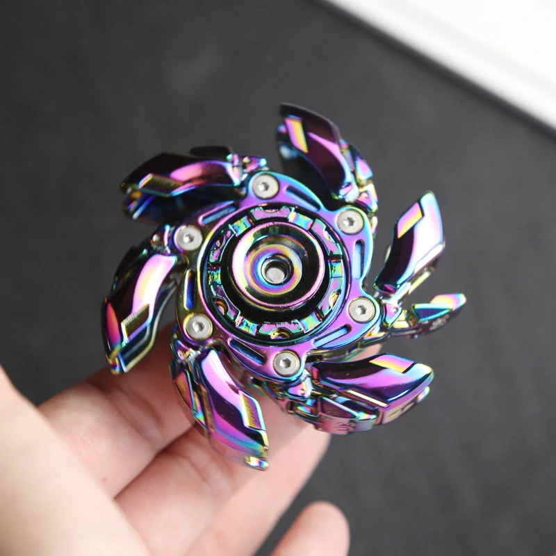 Spinner Antiestrés Deformable con Diseño de Robot, Juguete para la Oficina, Relajación, Diversión, Herramienta para TDAH, Idea de Regalo