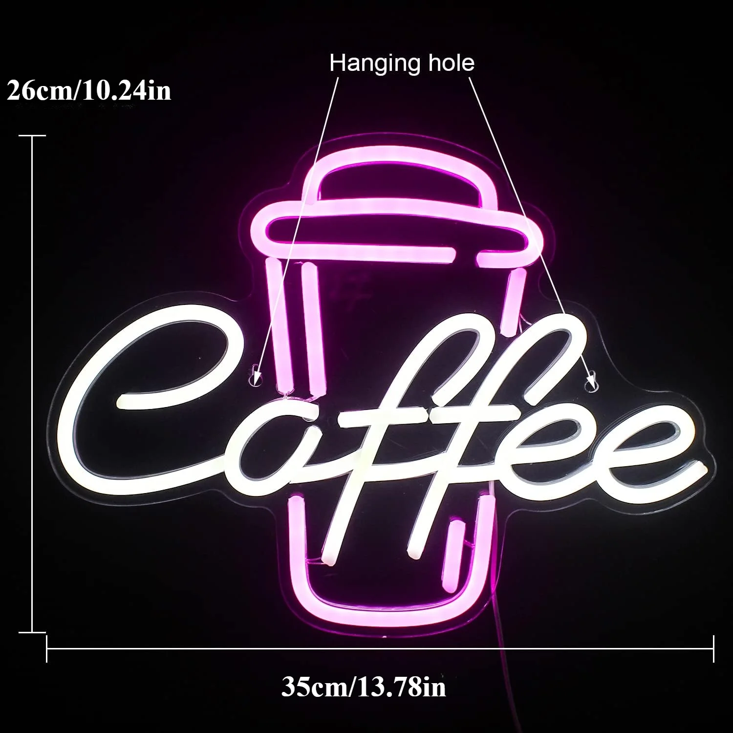 Insegna Luminosa a LED USB Dim - Coffee Tea Neon Sign recensione e prezzo