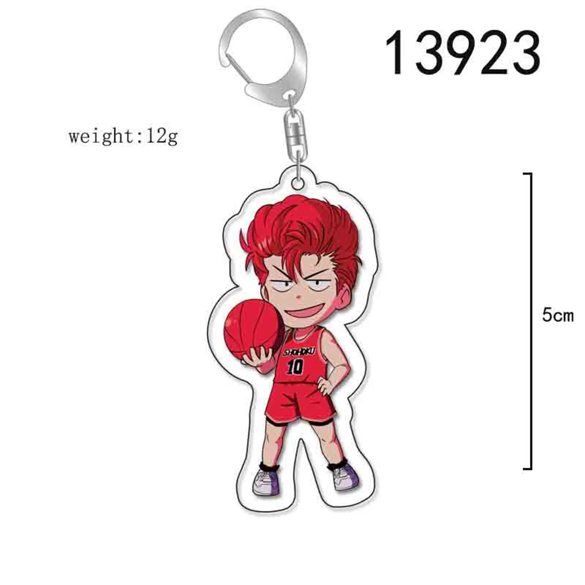 Porte-clés en acrylique Anime - Pendentif personnage de dessin animé Slam Dunk y2k, adapté aux sacs et aux clés, cadeaux de cosplay Cadeau parfait pour les fans