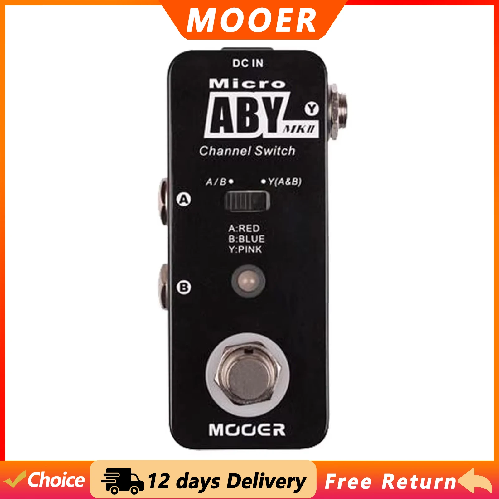 mooer-aby-mkii-pedale-effetto-switch-per-chitarra-true-bypass-scocca-in-metallo-parti-e-accessori-per-chitarra-elettrica