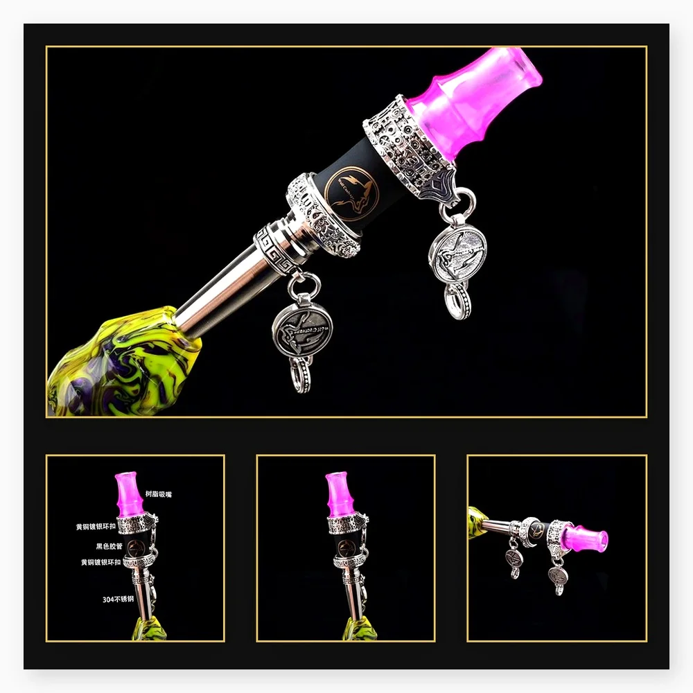 Dual-Purpose Resin and 304/Titanium Alloy Nozzle for Arab Shisha Hookah