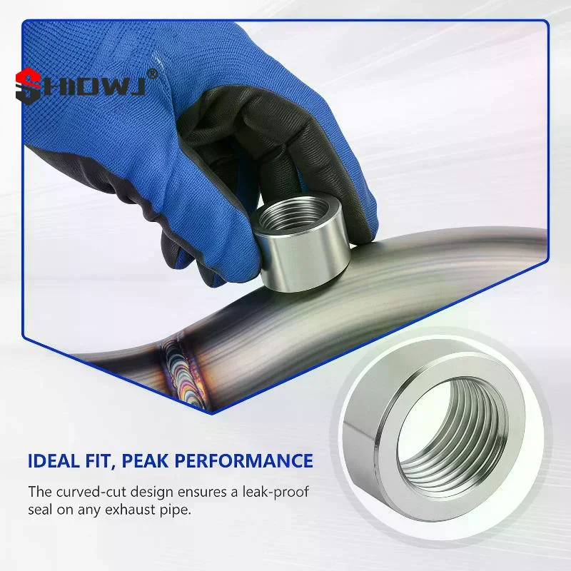 1 Set Stainless Steel Oxygen Sensor Curved Cut Nut Plug With Rust Resistance For Auto Repair Car Modification Use