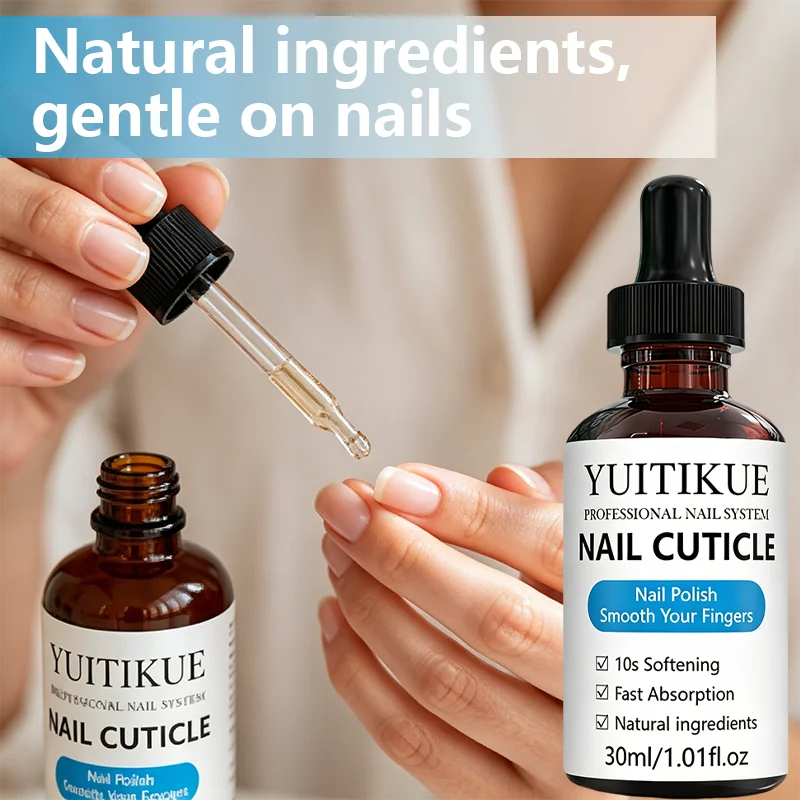 YUITIKUE 30ml Nail Cuticle Oil 10 Seconds Soften Cuticle Fast Absorb Natural Nail Oil Hydrate Manicure Fingernail Care Liquid