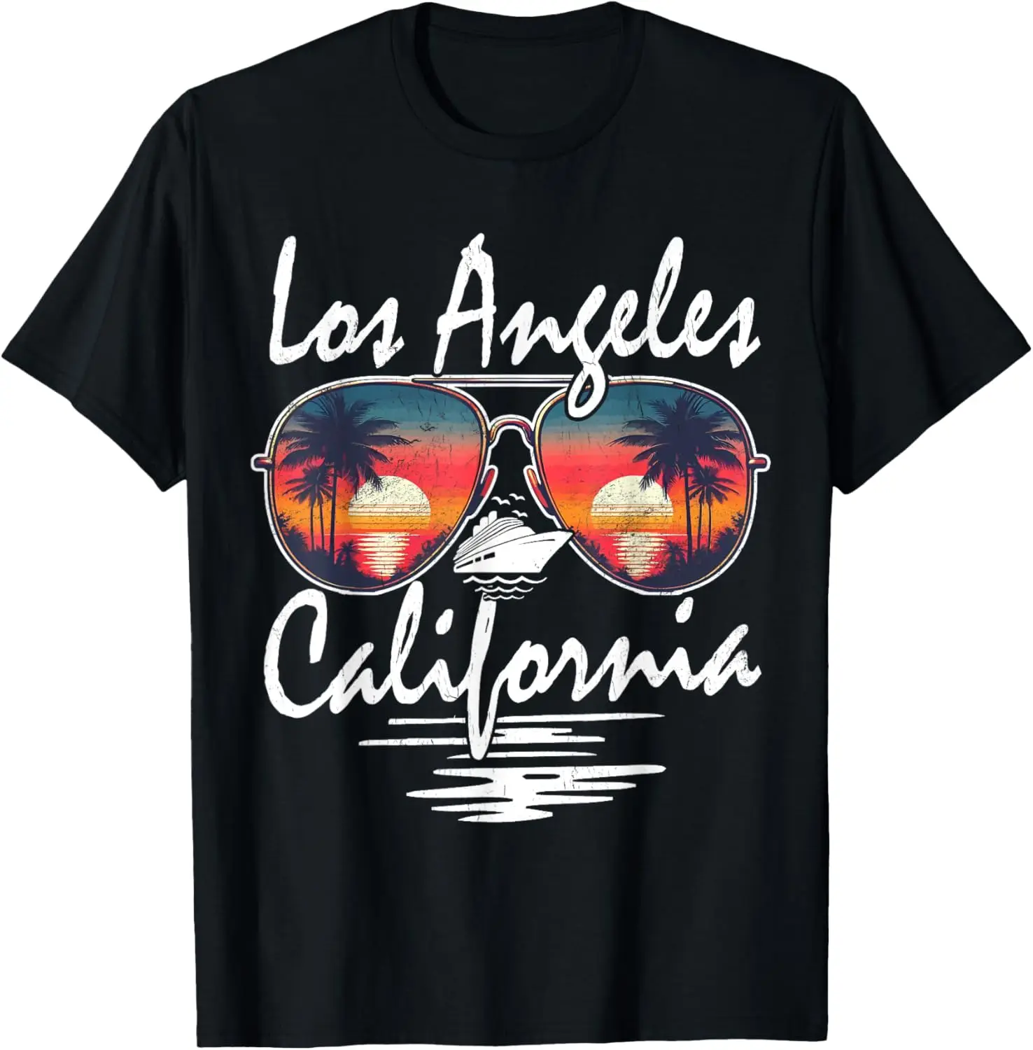 Retro Cali Summer Vacation Los Angeles Palm Trees California T-Shirt