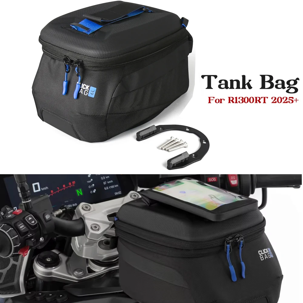 

New Motorcycle Accessories Fuel Tank Bag Waterproof 6L Quick Realease Bag Kit For BMW R 1300 RT R1300RT R1300 RT 2025 2026